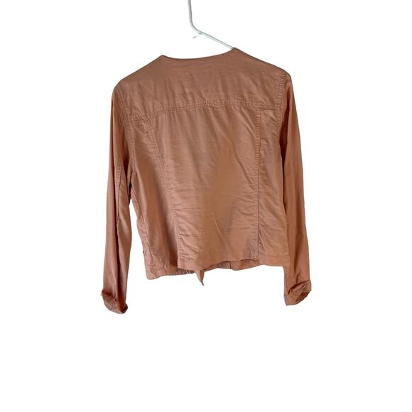 Sanctuary Women's Size Medium Light Pink Soft 100% Lyocell Moto Jacket - Picture 4 of 7